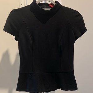 Hugo Boss peplum mock neck tee